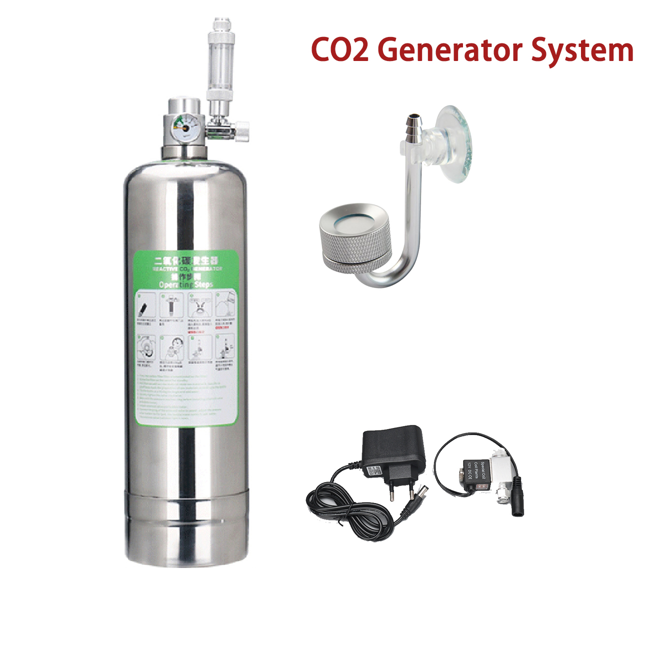 Planted Aquarium Co2 Kit - Kit de sistema generador de CO2