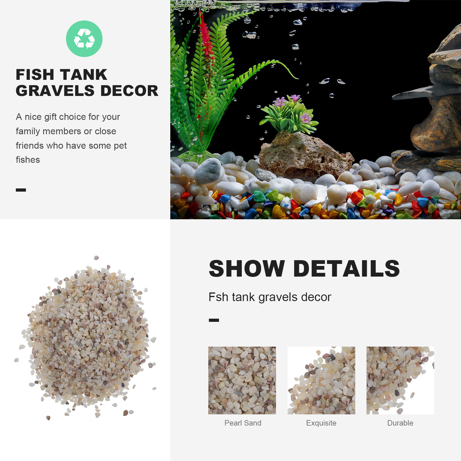 1 Juego de Grava Decorativa de - Aquarium Plant Gravel reseña y precio