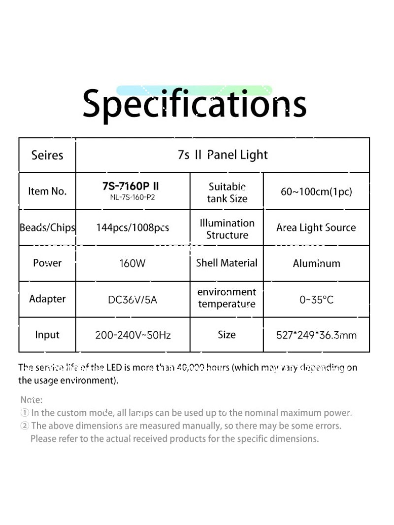 Luz LED para Acuario de 160W R - Aquarium Plant reseña y precio
